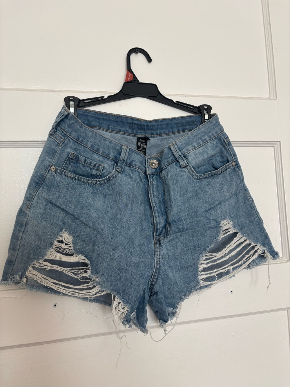 Rewash Light Blue Distressed Denim Cutoff Shorts